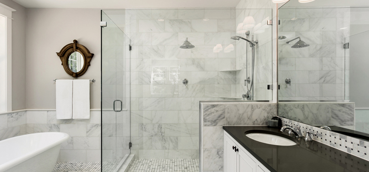 bathroom shower door installation in Tweedsmuir