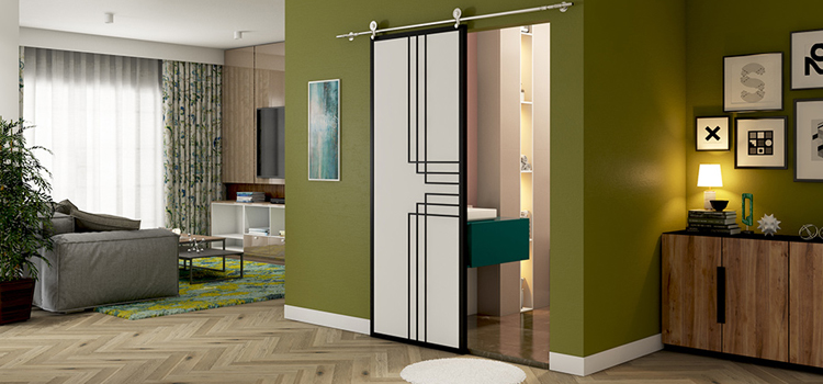 sliding bathroom door installation in Tweedsmuir